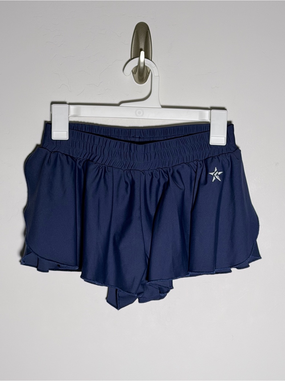 Rebel Athletic Layered Athletic Short in Navy Blue YL NWT